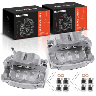 2 Pcs Front Brake Caliper with Bracket