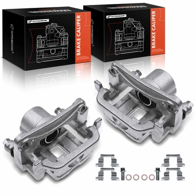 2 Pcs Rear Brake Caliper with Bracket