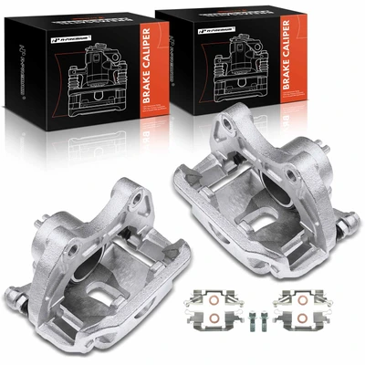 2 Pcs Front Brake Caliper with Bracket