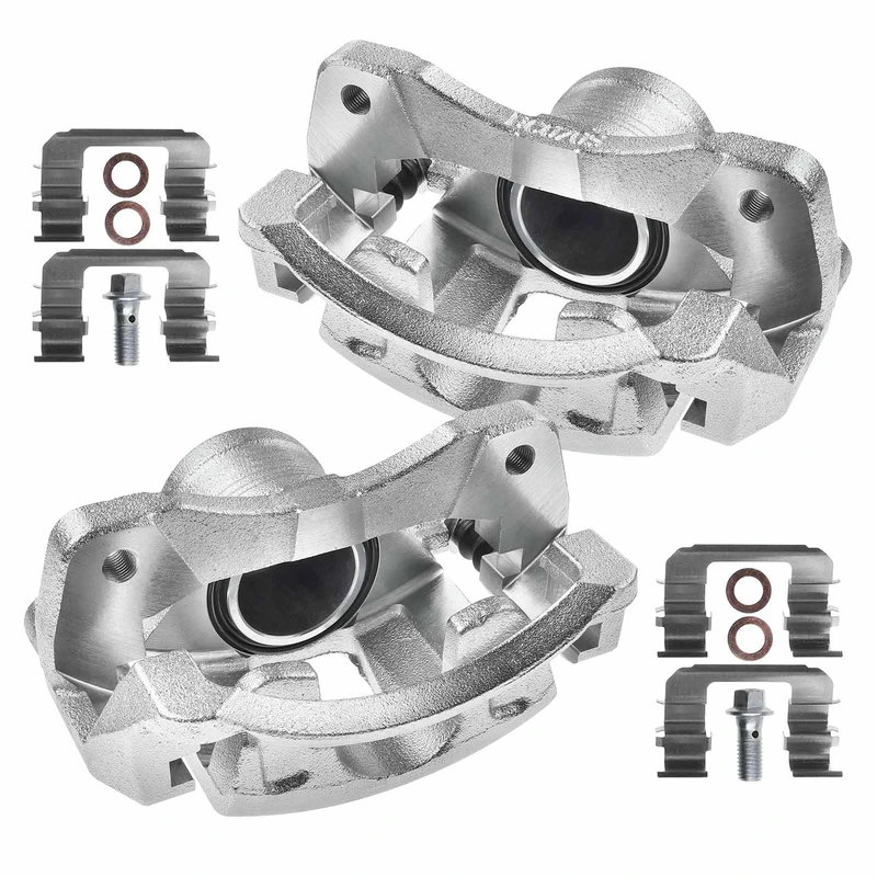 2 Pcs Front Brake Caliper with Bracket for Chevrolet Aveo Pontiac G3 Suzuki