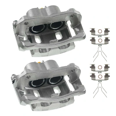 2 Pcs Front Brake Caliper with Bracket
