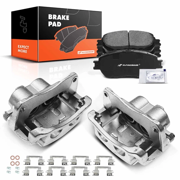 2004-2006 Lexus ES330 6-Pc Brake Caliper and Pad Kit Front Driver & Passenger 2-Piston A-Premium APBC3477