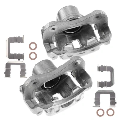 2 Pcs Front Brake Caliper with Bracket