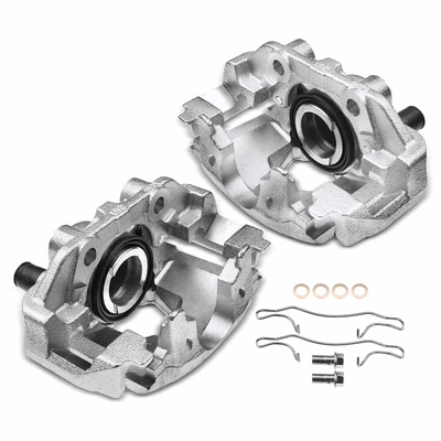 2 Pcs Front Disc Brake Calipers with Bracket