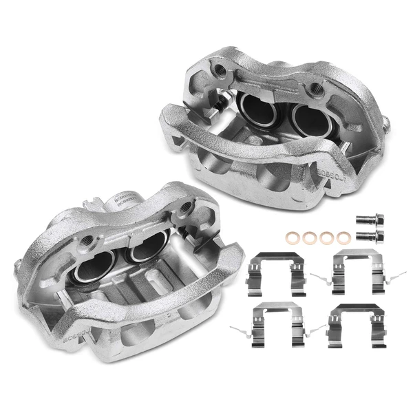 2002-2006 INFINITI Q45 2-Pc Brake Caliper Front Driver & Passenger 2-Piston A-Premium APBC3386