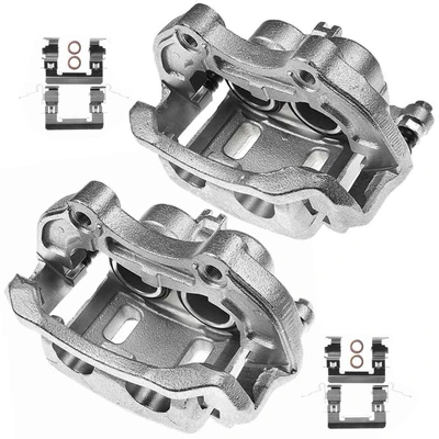 2 Pcs Front Brake Caliper with Bracket