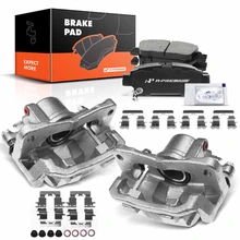 6 Pcs Front Brake Calipers & Ceramic Brake Pads