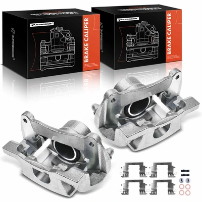 2 Pcs Front Brake Caliper with Bracket