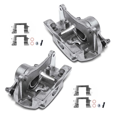 2 Pcs Front Brake Caliper with Bracket