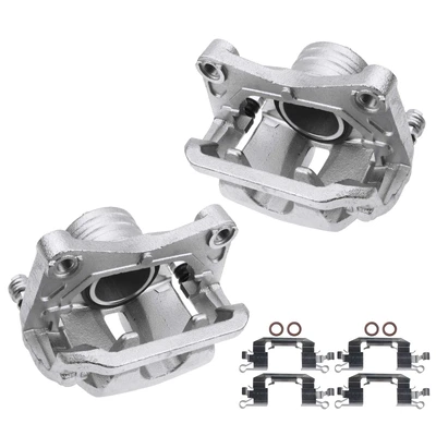 2 Pcs Front Disc Brake Calipers with Bracket