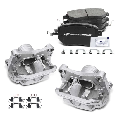 6 Pcs Front Disc Brake Calipers + Ceramic Pads