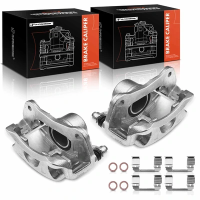 2 Pcs Front Brake Caliper with Bracket