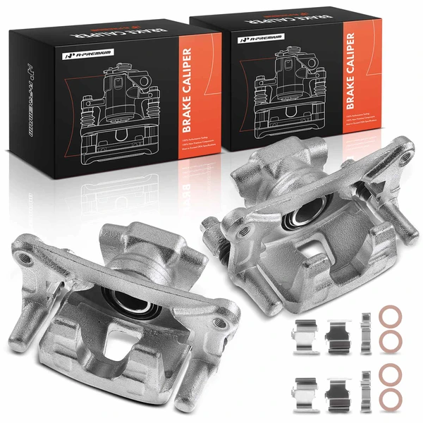 2004-2011 Mitsubishi Endeavor 2-Pc Brake Caliper Rear Driver & Passenger 1-Piston A-Premium APBC0710