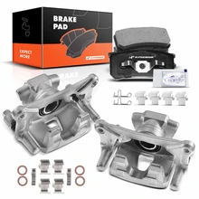 6 Pcs Rear Brake Calipers & Ceramic Brake Pads for 2004-2008 2010-2011 Mitsubishi Endeavor