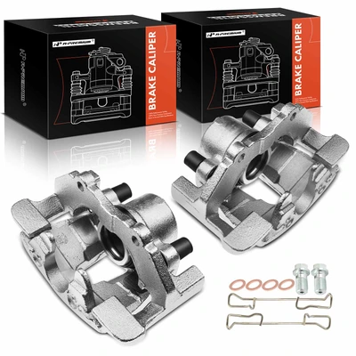 2 Pcs Front Brake Caliper with Bracket