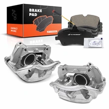 6 Pcs Front Brake Calipers & Ceramic Brake Pads for 2001-2005 Mercedes-Benz C320