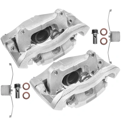 2 Pcs Front Disc Brake Calipers with Bracket