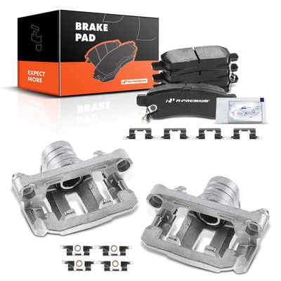 6 Pcs Rear Brake Calipers & Ceramic Brake Pads