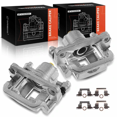 2 Pcs Rear Brake Caliper with Bracket