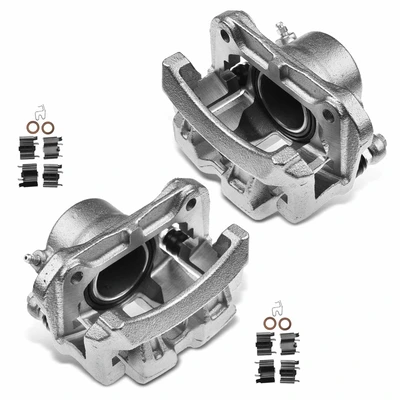 2 Pcs Front Brake Caliper with Bracket