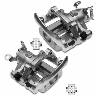 2 Pcs Rear Disc Brake Calipers with Bracket