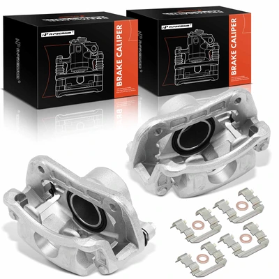 2 Pcs Front Brake Caliper with Bracket