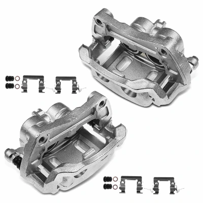 2 Pcs Front Brake Caliper with Bracket