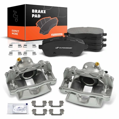 6 Pcs Front Disc Brake Calipers + Ceramic Pads