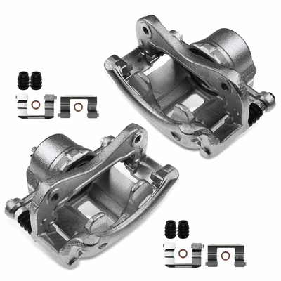 2 Pcs Front Brake Caliper with Bracket