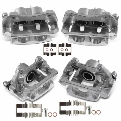 4 Pcs Front & Rear Disc Brake Calipers