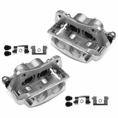 2 Pcs Front Brake Caliper with Bracket
