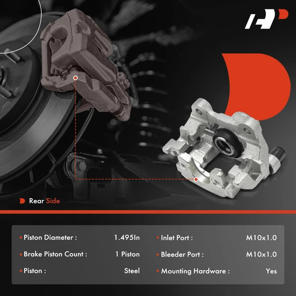 2-PC Brake Caliper, Rear Driver & Passenger, 1-Piston, A-Premium APBC4112