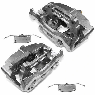 2 Pcs Front Disc Brake Calipers with Bracket