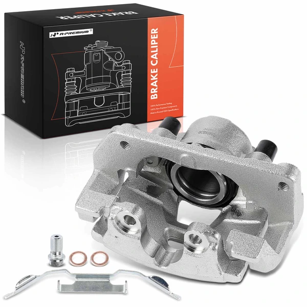 2009-2010 2013-2015 Jaguar XF 1-Pc Brake Caliper with Bracket Front Left Driver Side 1-Piston A-Premium APBC4500