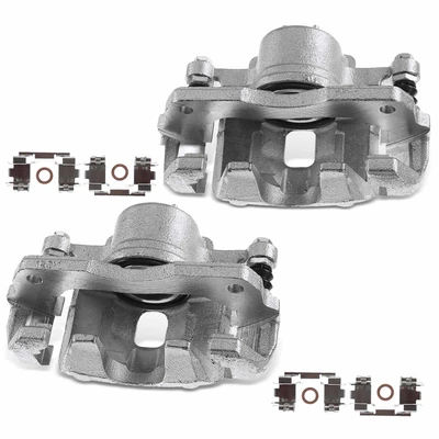 2 Pcs Front Disc Brake Calipers with Bracket