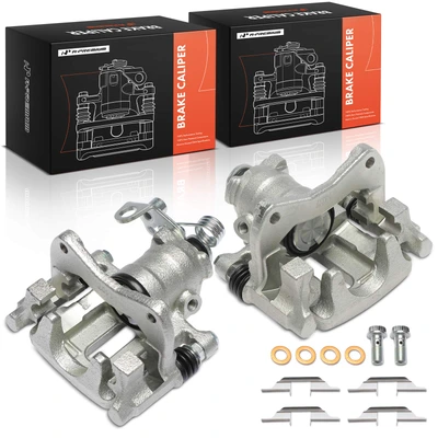 2 Pcs Rear Brake Caliper with Mounting Bracket