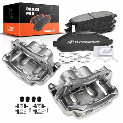 6 Pcs Front Disc Brake Calipers + Ceramic Pads