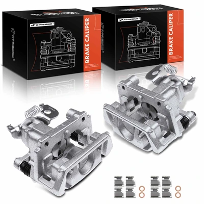 2 Pcs Rear Brake Caliper with Bracket