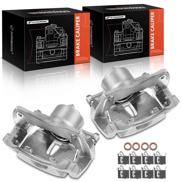 2009-2013 Toyota Matrix 2-Pc Brake Caliper Front Driver & Passenger 1-Piston A-Premium APBC1276