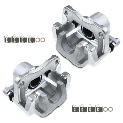2 Pcs Front Brake Caliper with Bracket