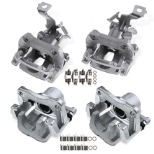 4 Pcs Front & Rear Disc Brake Calipers with Bracket
