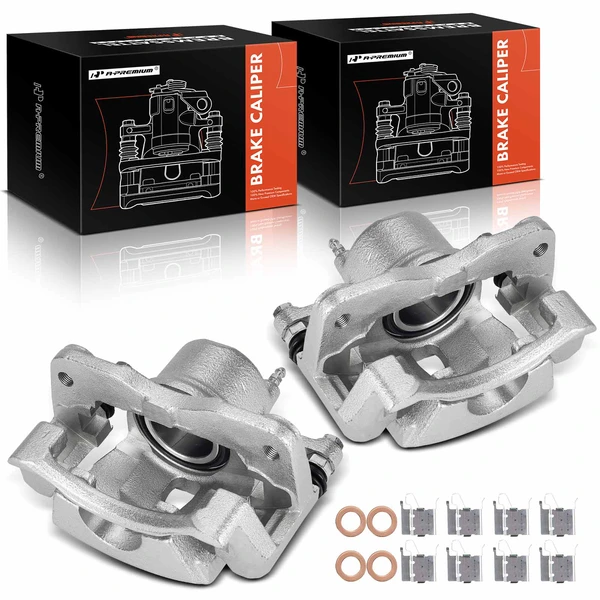 2006-2015 Toyota Yaris 2-Pc Brake Caliper Front Driver & Passenger 1-Piston A-Premium APBC2381