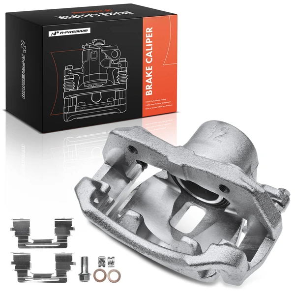 1-PC Brake Caliper, Front Left Driver Side, 1-Piston, A-Premium APBC2430