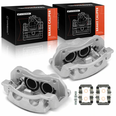 2 Pcs Front Brake Caliper with Bracket