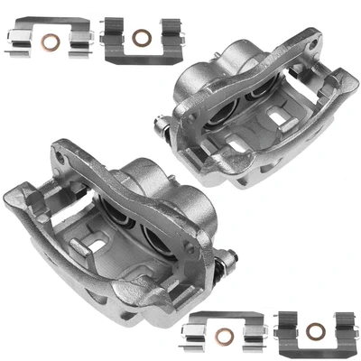 2 Pcs Front Brake Caliper with Bracket
