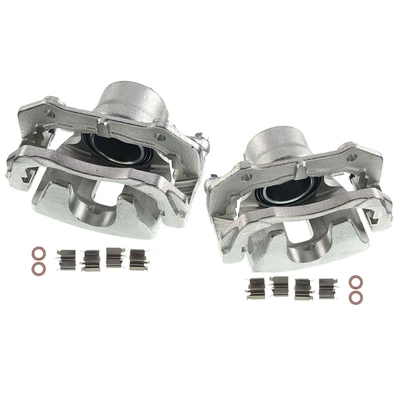 2 Pcs Front Disc Brake Calipers with Bracket