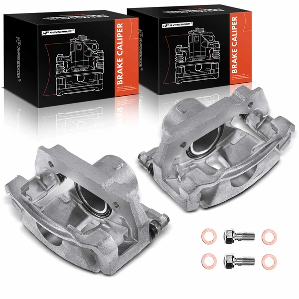 2-Pc Brake Caliper Front Driver & Passenger 1-Piston A-Premium APBC0580
