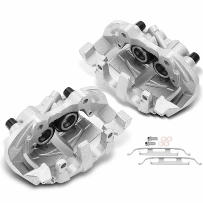 2 Pcs Front Disc Brake Calipers with Bracket