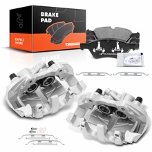6 Pcs Front Brake Calipers & Ceramic Brake Pads for 2006-2012 Mercedes-Benz R350
