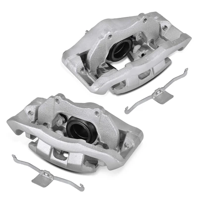 2 Pcs Front Disc Brake Caliper with Bracket